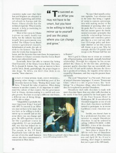 AFS World magazine, January 1995, page 20, Omanhene company article