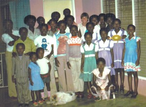 Me with the Brobbey family. I'm center right, last row ...